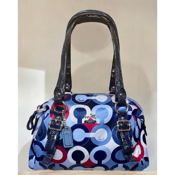 Y2K Coach Madison Graphic Op Art Mini Satchel & Wristlet - Picture 2 of 13